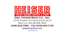 Tablet Screenshot of heiserbody.com